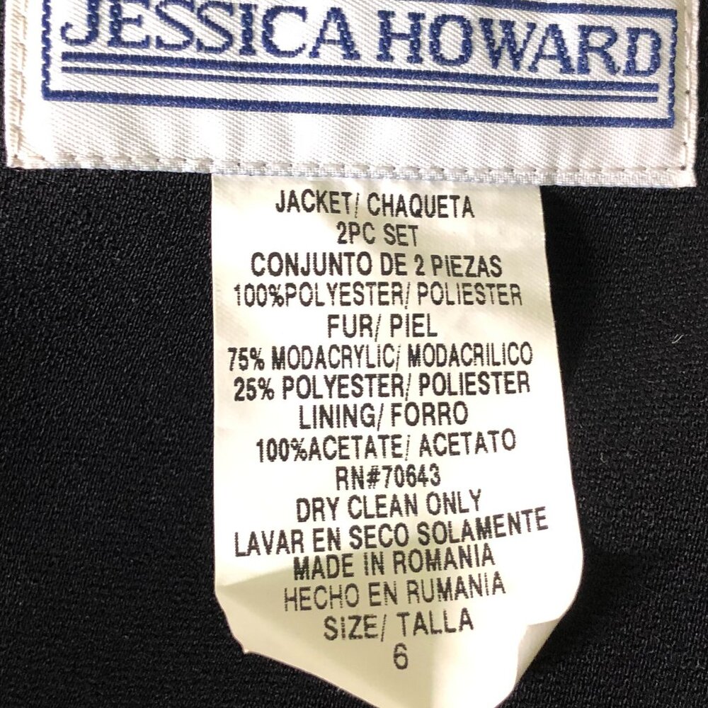Gorgeous, "Jessica Howard" Faux Fur Collared Jacket, Pre-Owned - Picture 6 of 6